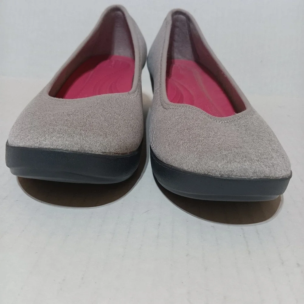 Crocs Busy Day Wedge Pumps Womens Size 10 Gray Pink Dual Comfort Slip On